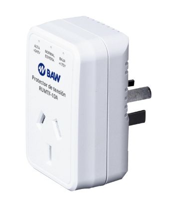 Imagen de PROTECTOR DE TENSION MONOFASICO, CON FICHA Y TOMA 10A