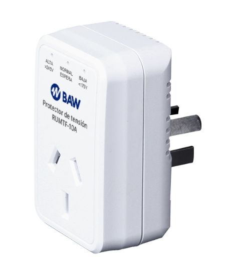 Imagen de PROTECTOR DE TENSION MONOFASICO, CON FICHA Y TOMA 10A