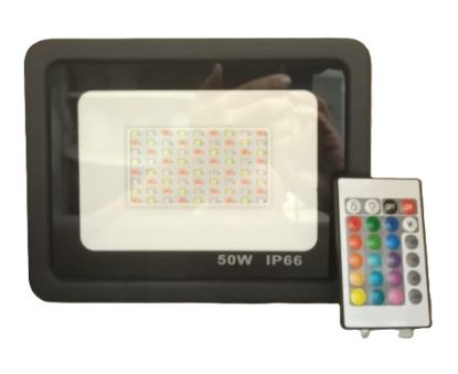 Imagen de PROYECTOR LED RGB 50W CON CONTROL REMOTO - SILVERLIGHT