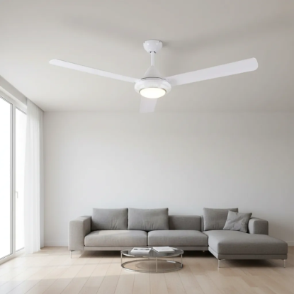 Imagen de VENTILADOR DE TECHO 3 PALAS 1.40M BLANCO CON LUZ 18W