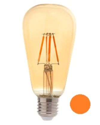 Imagen de LLED ANTIQUE 4W SIMIL FILAMENTO ST64 650LM LUZ ULTRA CALIDA 2200K VIDRIO AMBAR -KIAN