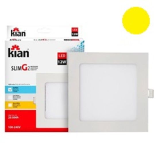 Imagen de PANEL LED 12W CUADRADO LUZ CALIDA -KIAN