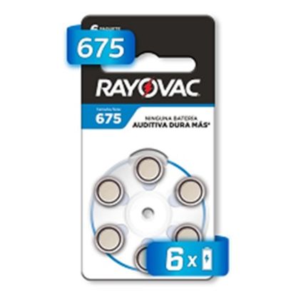 Imagen de PILA AUDIFONO 675 -BLISTER X 6  -RAYOVAC