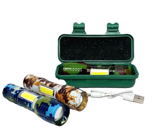 Imagen de LINTERNA RECARGABLE A USB MINI CAMUFLADA