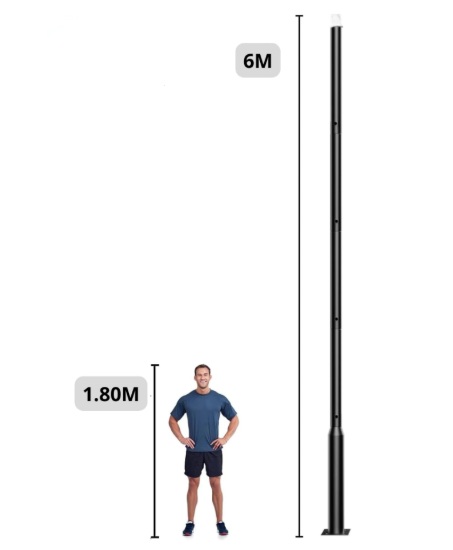 Imagen de POSTE FAROLA DIAMETRO 60MM -ALTO 6M -EMPALMABLE