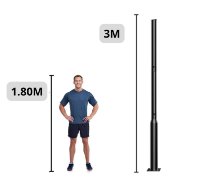 Imagen de POSTE FAROLA DIAMETRO 60MM -ALTO 3M -EMPALMABLE-copiar
