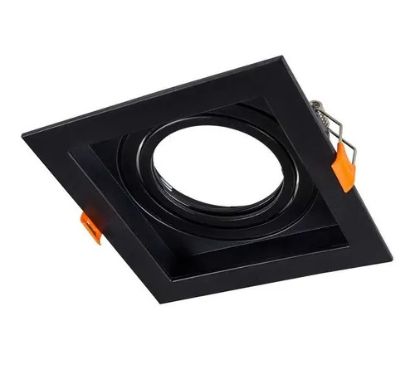 Imagen de SPOT DICROICA EMBUTIR CUADRADO MR16 NEGRO- INTERCONECTABLE