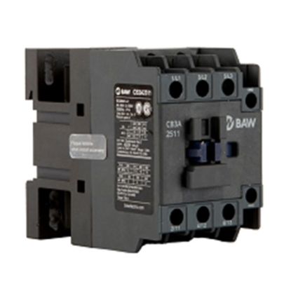 Imagen de CONTACTOR TRIPOLAR BAW. 11KW  AC3 25A 1NC+1NO  BOB: 110VCA  50-60HZ