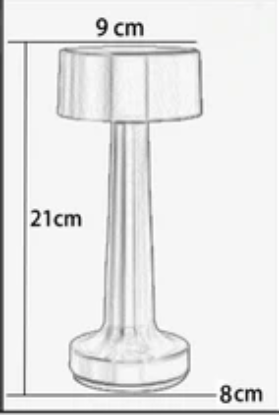 Imagen de LAMPARA PLATEADA TACTIL VELTAC