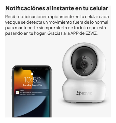 Imagen de CAMARA IP 2MP EZVIZ H6C 4MM 360° INTERIOR