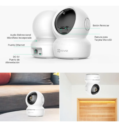 Imagen de CAMARA IP 2MP EZVIZ H6C 4MM 360° INTERIOR