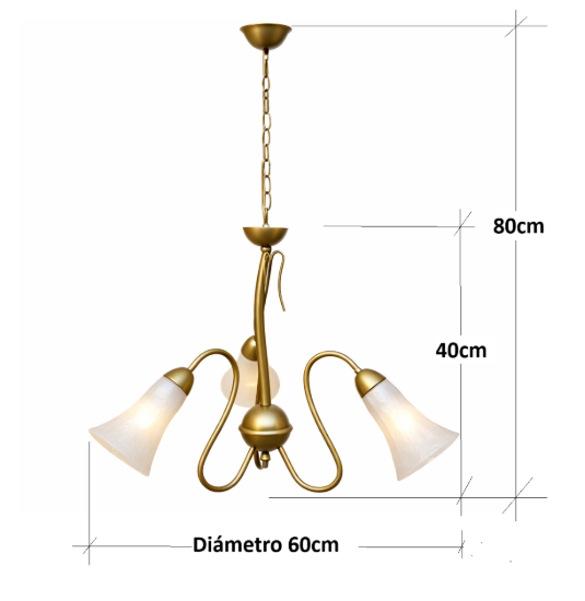 Imagen de ARAÑA 3 LUCES HL 1197/3