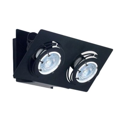 Imagen de APLIQUE 2 LUCES FUELLE DICRO NEGRO
